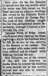 Fire at DiSpirito's, February 1931