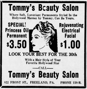 Tommy's Beauty Salon, 1939