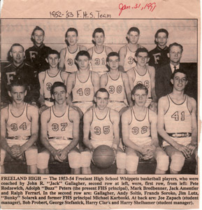 FHS Basketball 1952-1953