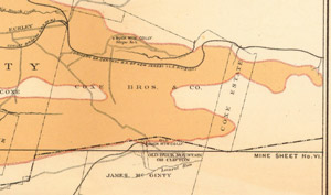 Buck Mountain OR Clifton, 1888 map detail