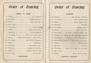 Tigers Ball program, 1909