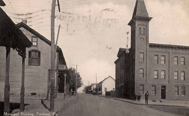 Centre and Front Streets, looking north