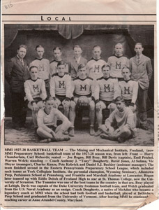 MMI Basketball 1927-1928