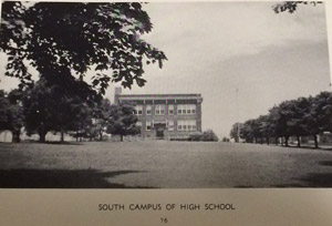 Memorial trees at Freeland High School