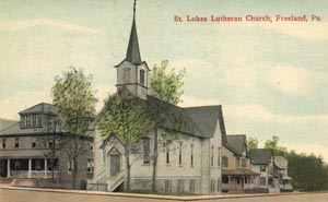 The first St. Lukes church, built 1876