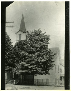 The first St. Lukes church, built 1876