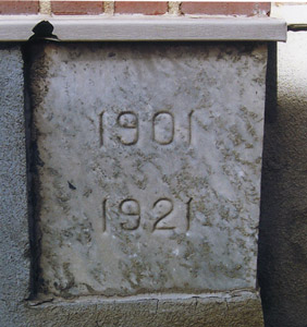St. Anthony's 1901-1921 cornerstone