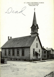 St. John's Reformed United Church of Christ, at Washington and Chestnut Streets