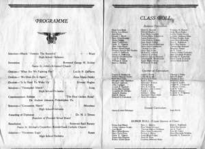 Freeland High School Commencement program, 1942