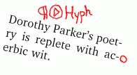 Image showing marks at top of column and in the margin