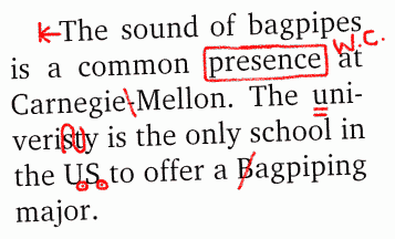 Example of copy markup 1