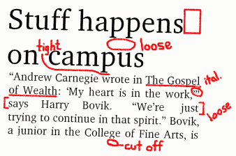 Example of copy markup 2