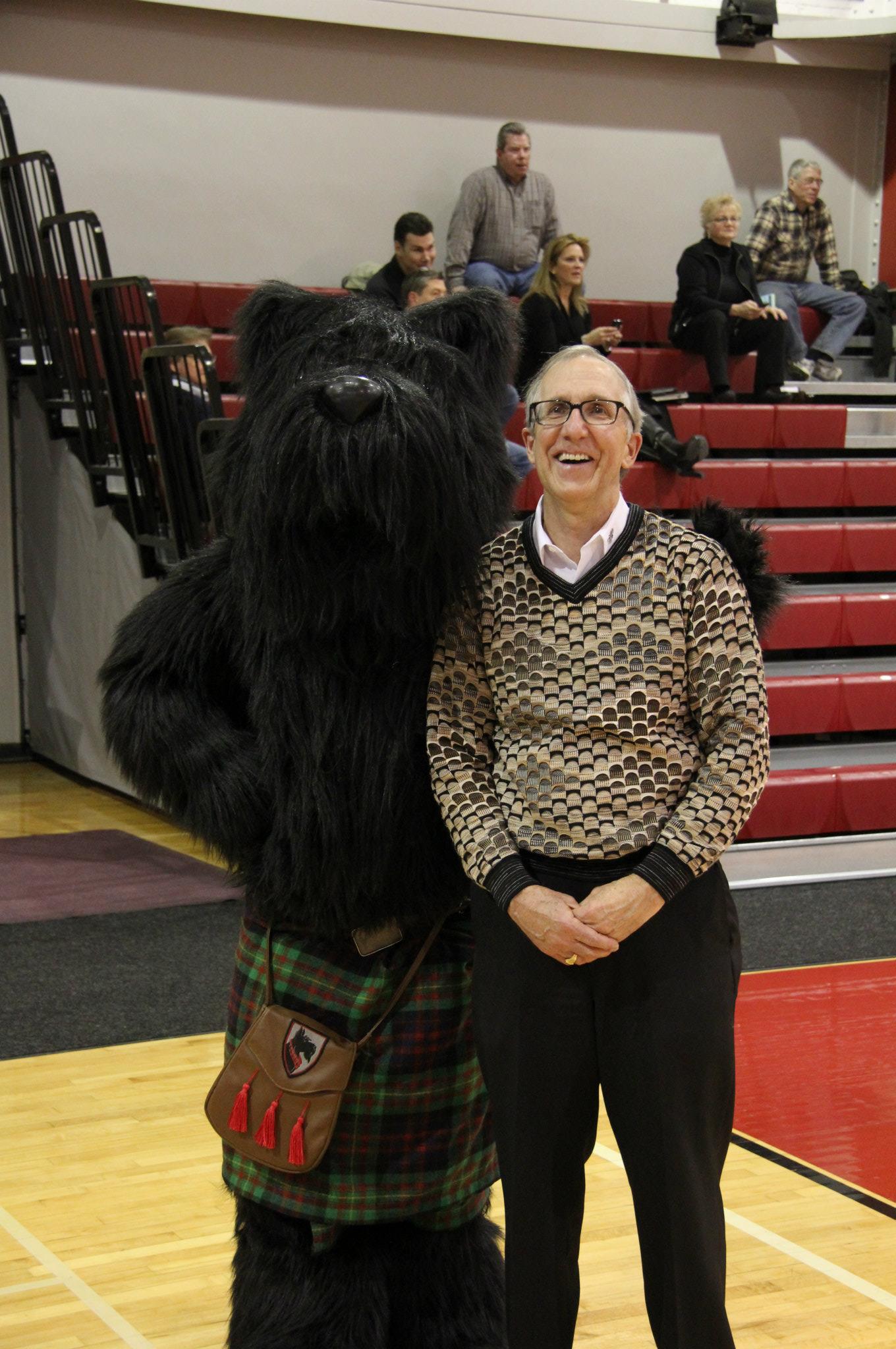 Mr. Gerlach with Scotty, our favorite mascot!