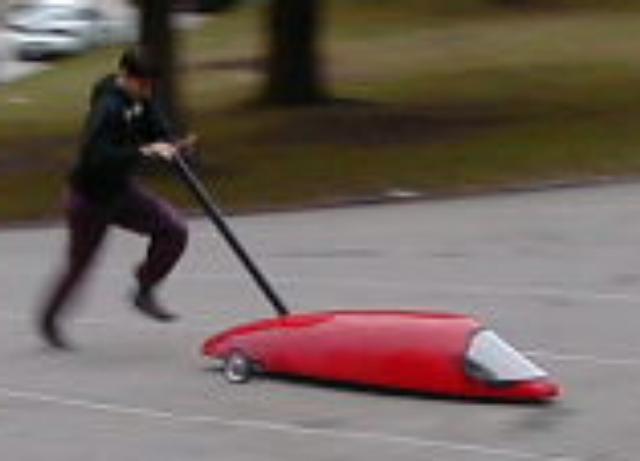 shiny bright red buggy