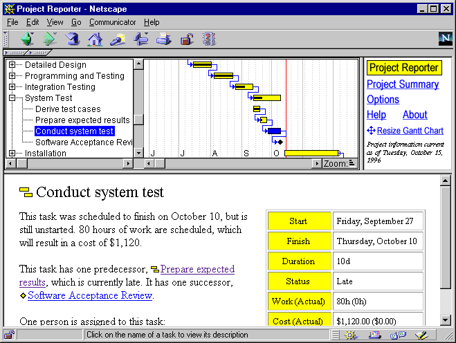 Project Reporter Screenshot