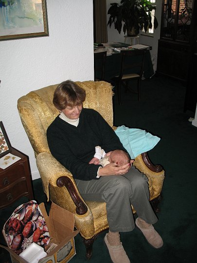 IMG_0918.JPG - Gamma gets her first look at the first grandchild.