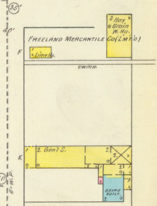 No Salmon foundry on Sanborn map, 1895
