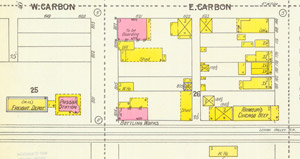 1900 map detail near depot