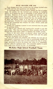 1940 local football rule changes