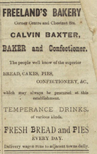 Ad for Baxter's Bakery