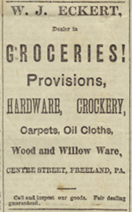 Ad for Eckert's Grocery