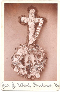 Funeral card by photographer J. J. Ward