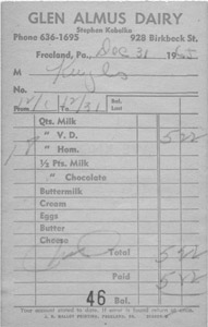 Kuklis Bar Kobelka receipt