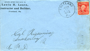 Lewis Lentz 1906 envelope