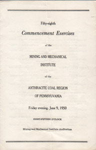 MMI 1950 Commencement program