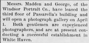 Photo gallery planned, 1895