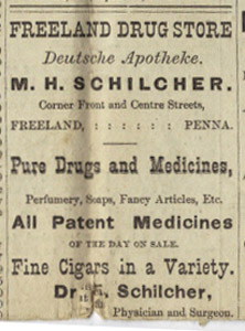 Ad for Schilcher's Drugstore