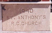 St. Anthony's 1940 cornerstone for new building