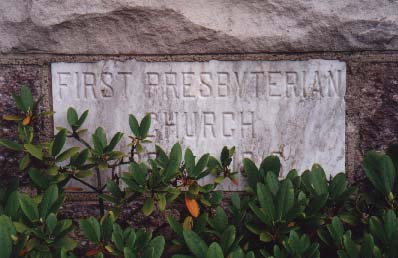 Presbyterian Church cornerstone