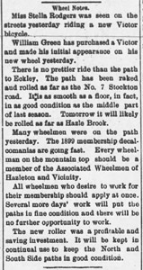 Local biking enthusiasm, 1899