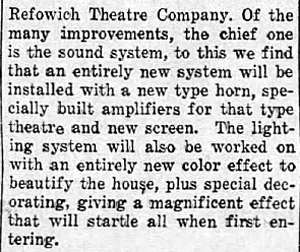 Strand renovations made by Refowich Theater Co., 1933