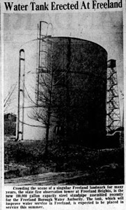 New water tank, 1957