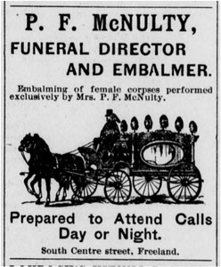 McNulty Ad, late 1890s