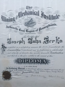 MMI diploma, 1924