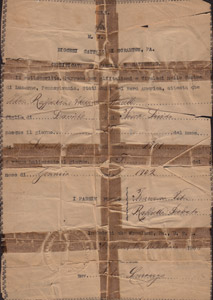 1902 baptismal certificate, St. Anthony's