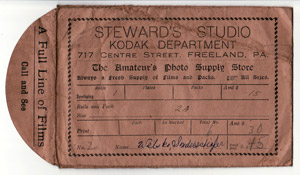 Steward Studio photo film developing envelope